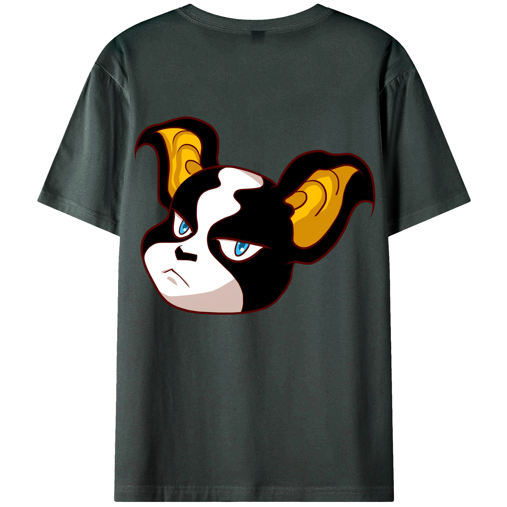 （画像用） ジョジョの奇妙な冒険 イギー JoJo's Bizarre Adventure Iggy 綿100％ メンズ半袖Tシャツ（バックプリント） 通気性